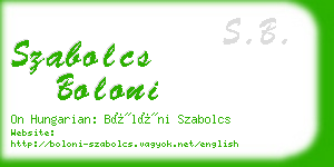 szabolcs boloni business card